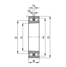圓柱滾子軸承 NN3010-AS-K-M-SP, 根據(jù) DIN 5412-4 標(biāo)準(zhǔn)的主要尺寸, 非定位軸承, 雙列，帶錐孔，錐度 1:12 ，可分離, 帶保持架，減小的徑向內(nèi)部游隙，限制公差