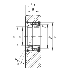 液壓桿端軸承 GF45-DO, 根據(jù) DIN ISO 12 240-4 標(biāo)準(zhǔn)，帶焊接面，需維護